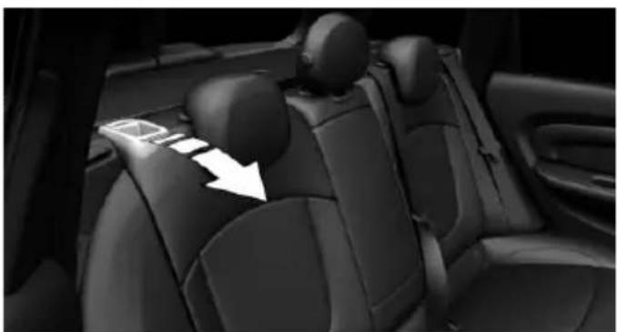 MINI Clubman (2021) - Folding down the rear seat backrest from the rear - 1