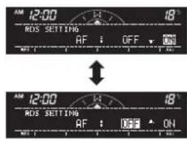 12:00 RDS SETTING AF OFF 18 12:00 RDS SETTING AF OFF ON
