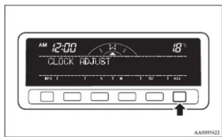 AM 12:00 18°C CLOCK ADJUST AA095622