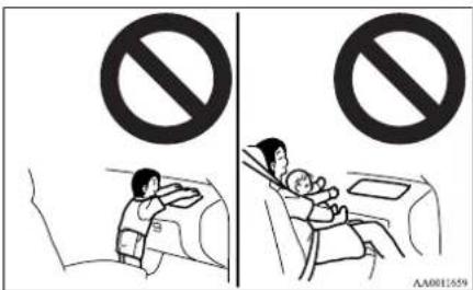 Two-panel cartoon showing a person in a car stopper and another person in a hospital bed, both with a 'No' symbol above their respective illustrations.