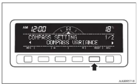 AM 12:00 18°C COMPASS SETTING 1/2 COMPASS VARIANCE AA0995716