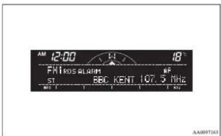 AM 12:00 W 18° FM1 RDS ALARM MP ST BBC KENT 107.5 MHz MHz 1 MHz AA0097163
