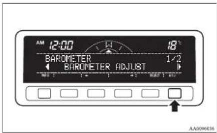 AM 12:00 18° BAROMETER 1/2 BAROMETER ADJUST AA096636