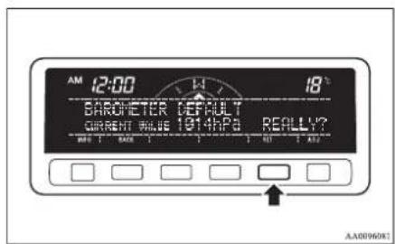 AM 12:00 18° BARMETER DEFAULT CURRENT VALUE 1914h.Pa REALLY? OFF 1 BACK 1 1 INT 1 ALL AA00960K1