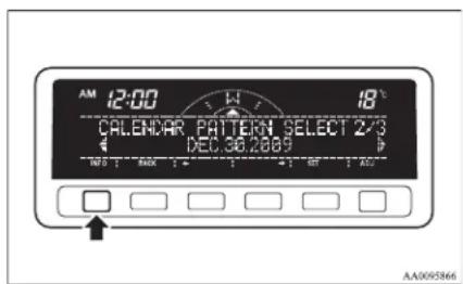 AM 12:00 H 18°C CALENDAR PATTERN SELECT 2/3 DEC 36.2809 p AA0095866