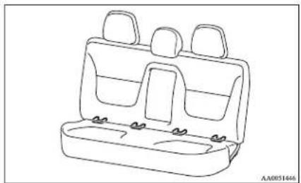 MITSUBISHI L200 (2014) - Installing a child restraint system to the lower anchorage (ISOFIX child restraint mountings)\* - 1
