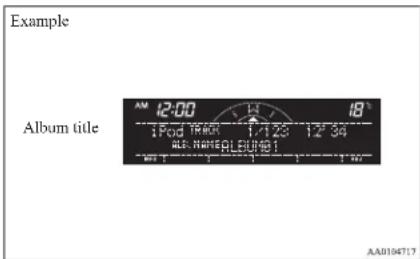 Example Album title AM 12:00 18° 1Pod Track 1/123 12' 34 ALR. RANSE QLEHTHP MST 1 1 1 1 1 10 AA0104717