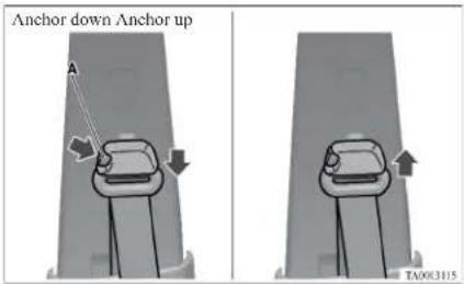 MITSUBISHI L200 (2014) - Adjustable seat belt anchor (front seats)\* - 1
