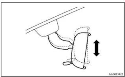 MITSUBISHI L200 (2014) - To adjust the vertical mirror position - 1