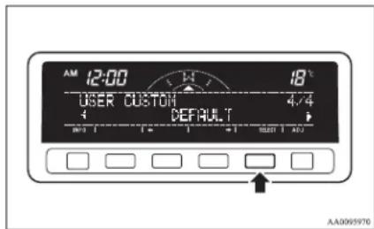 AM 12:00 18°C USER CUSTOM 4/4 DEFAULT AA0095970