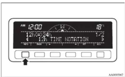 AM 12:00 18 °C 12h<=24h 1/2 4 12h TIME NOTATION AA005967