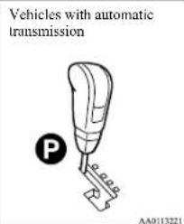 Vehicles with automatic transmission P AA013221