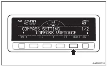 AM 12:00 18°C COMPASS SETTING 1/2 COMPASS VARIANCE AA995710