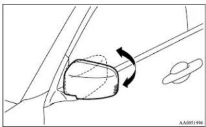 MITSUBISHI L200 (2013) - To fold the mirror - 1