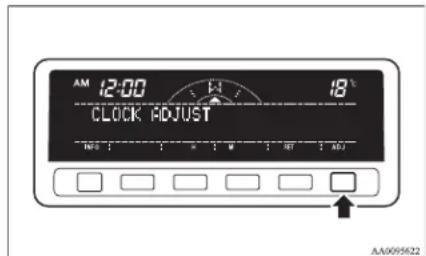 AM 12:00 CLOCK ADJUST 18° REQ 1 W M SET ADJ AA0095622