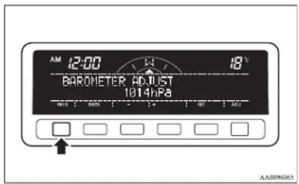 AM 12:00 18 °C BAROMETER ADJUST 1014HPA AA096065