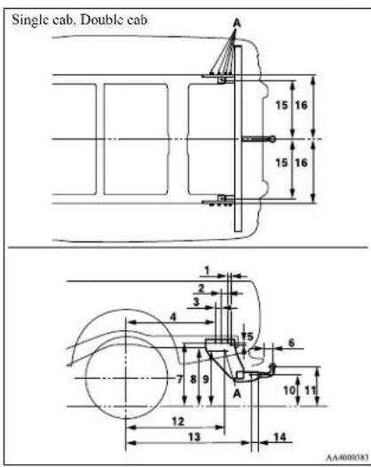 Single cab, Double cab 15 16 15 16 1 2 3 4 5 6 7 8 9 A 10 11 12 13 14 AA4000583