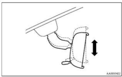 MITSUBISHI L200 (2013) - To adjust the vertical mirror position - 1