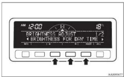 AM 12:00 18° BRIGHTNESS ADJUST 1/2 BRIGHTNESS FOR DAY TIME AA005677