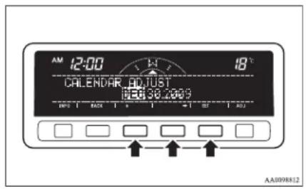 AM 12:00 CALENDAR ADJUST 18°C 19:30:2009 AA099812