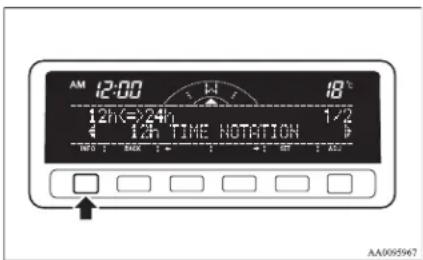 AM 12:00 18° 12h<=24h 1/2 4 1/2 TIME NOTATION P AA005967