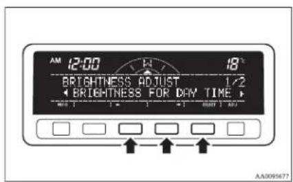 AM 12:00 18° BRIGHTNESS ADJUST 1/2 ▲ BRIGHTNESS FOR DAY TIME ▶ AA009477
