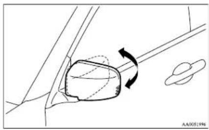 MITSUBISHI L200 (2012) - To fold the mirror - 1