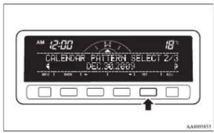 AM 12:00 18° CALENDAR PATTERN SELECT 2/3 DEC.50.2009 AA0095537
