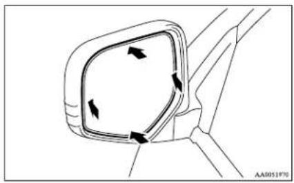 MITSUBISHI L200 (2012) - Manual outside rear-view mirrors\* - 1