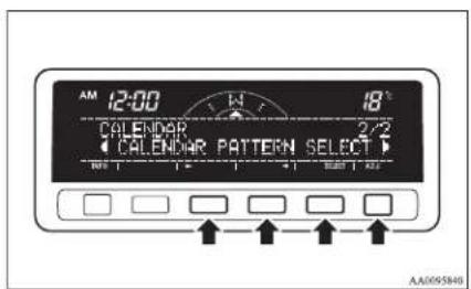 AM 12:00 18° CALENDAR 2/2 CALENDAR PATTERN SELECT AA0095846
