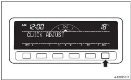 AM 12:00 18°C CLOCK ADJUST AA095635