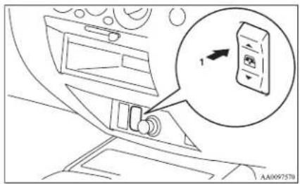 Diagram showing car air intake with a device icon and directional arrow, likely illustrating airflow or movement in vehicle control.