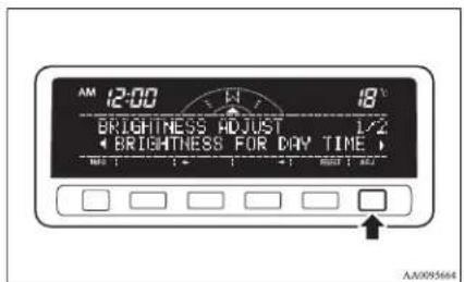 12:00 18° BRIGHTNESS ADJUST 1/2 BRIGHTNESS FOR DAY TIME > AA005664