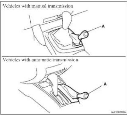 Vehicles with manual transmission A Vehicles with automatic transmission A AA3007066