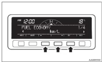 AM 12:00 FUEL ECONOMY 1/4 km/L AA895909