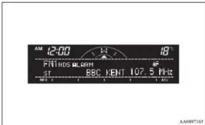 AM 12:00 H 18°C PMTROS ALARM ST BBC KENT 107.5 MHz BND 1 1 1 1 1 ACu AA0097161