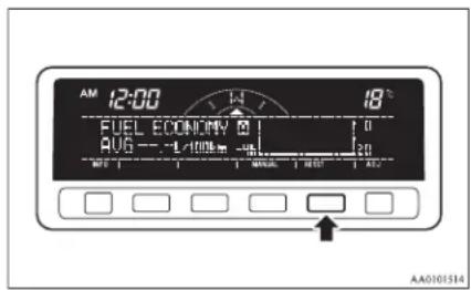 AM 12:00 18° FUEL ECONOMY @ 0 AVG -1/1000mm 1000mm 1000mm 1000mm AA0101514