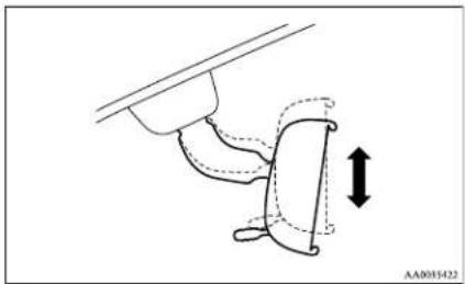MITSUBISHI L200 (2012) - To adjust the vertical mirror position - 1