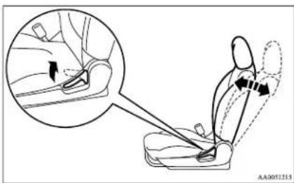 Diagram illustrating car seatbelt usage with magnified detail showing foot movement and directional arrows