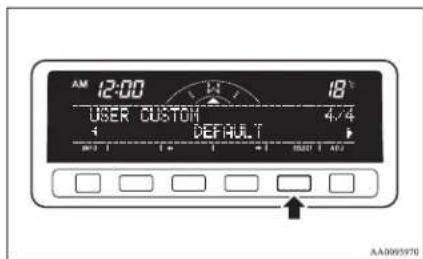 AM 12:00 18° USER CUSTOM 4/4 + DEFAULT - M/F 1 2 3 4 5 6 7 8 9 10 AA0095970