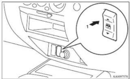 Diagram showing car air intake with a device and directional arrow, labeled AA60097579