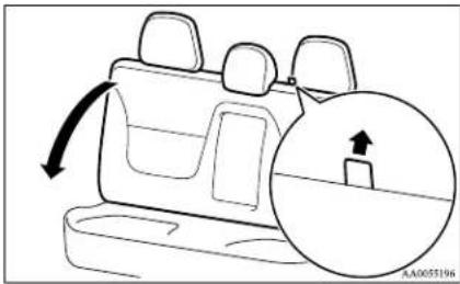 MITSUBISHI L200 (2011) - Folding the seatback forward (Double cab) - 1