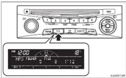DSP 1 2 3 4 5 6 FLUER TENT PAG DSG PWM C 70 SLM/FTT NT/WM AM 12:00 H 18° MP3 FLUER 5 FILE 8 1'12 AA0097189