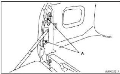 Technical diagram of a mechanical assembly with labeled parts A and B, showing alignment and assembly details.