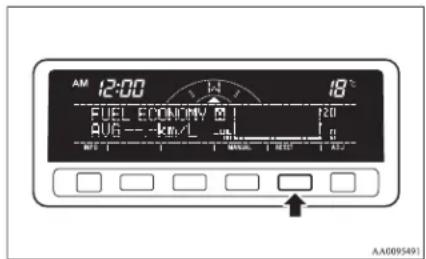AM 12:00 18°C FUEL ECONOMY M 120 AVG --km/L 18 AA0095491