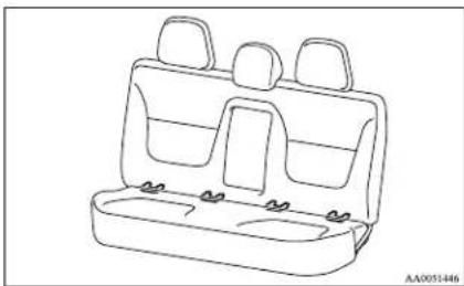 MITSUBISHI L200 (2011) - Installing a child restraint system to the lower anchorage (ISOFIX child restraint mountings)\* - 1