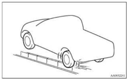 MITSUBISHI L200 (2011) - When one of the wheels has fallen in a ditch - 1