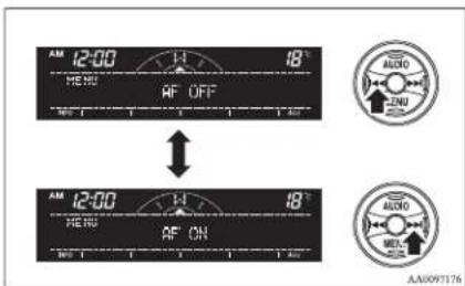 12:00 H AF OFF 18° HENG A AM 12:00 H AF ON 18° HENG A AM AUTO MINI AA0097176