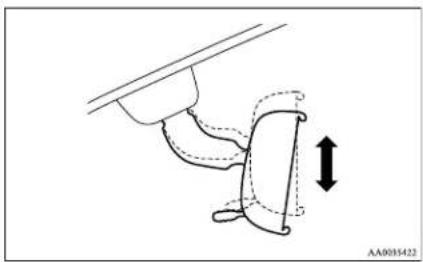 MITSUBISHI L200 (2011) - To adjust the vertical mirror position - 1