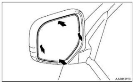 MITSUBISHI L200 (2011) - Manual outside rear-view mirrors\* - 1